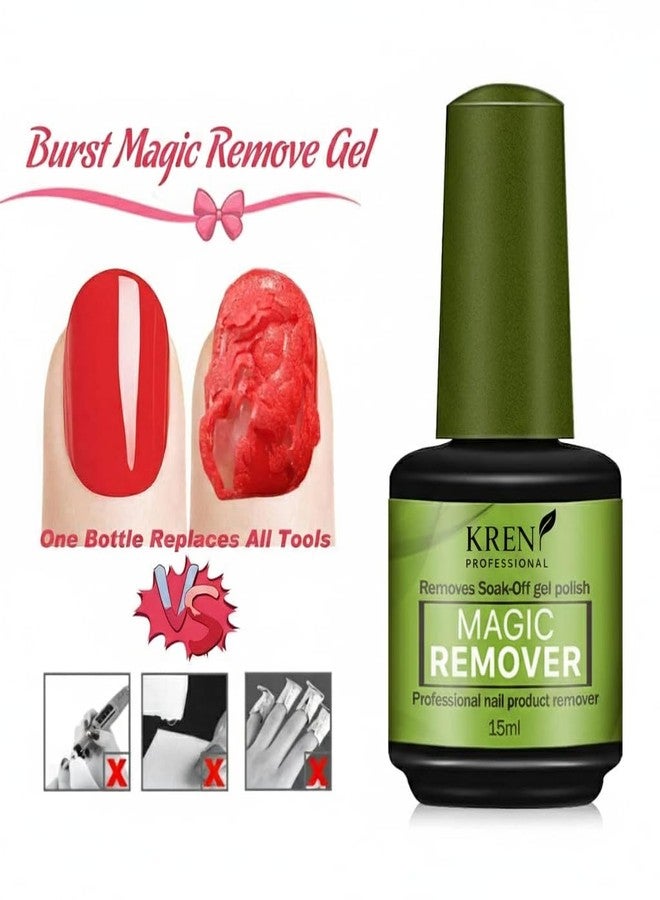 KRENI Magic Nail Gel Polish Remover 15ml | Peel Off in 2-5 Mins | No Foil, Soaking, or Wrapping Needed | Professional, Zero Damage Formula - Image 2