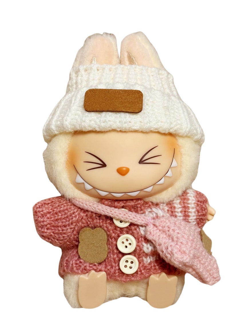 Stylish Clothes for Doll(NO Doll) - Handcrafted Crochet 3-Piece Set for 17cm Doll, Premium Outfit with Accessories  - Image 2