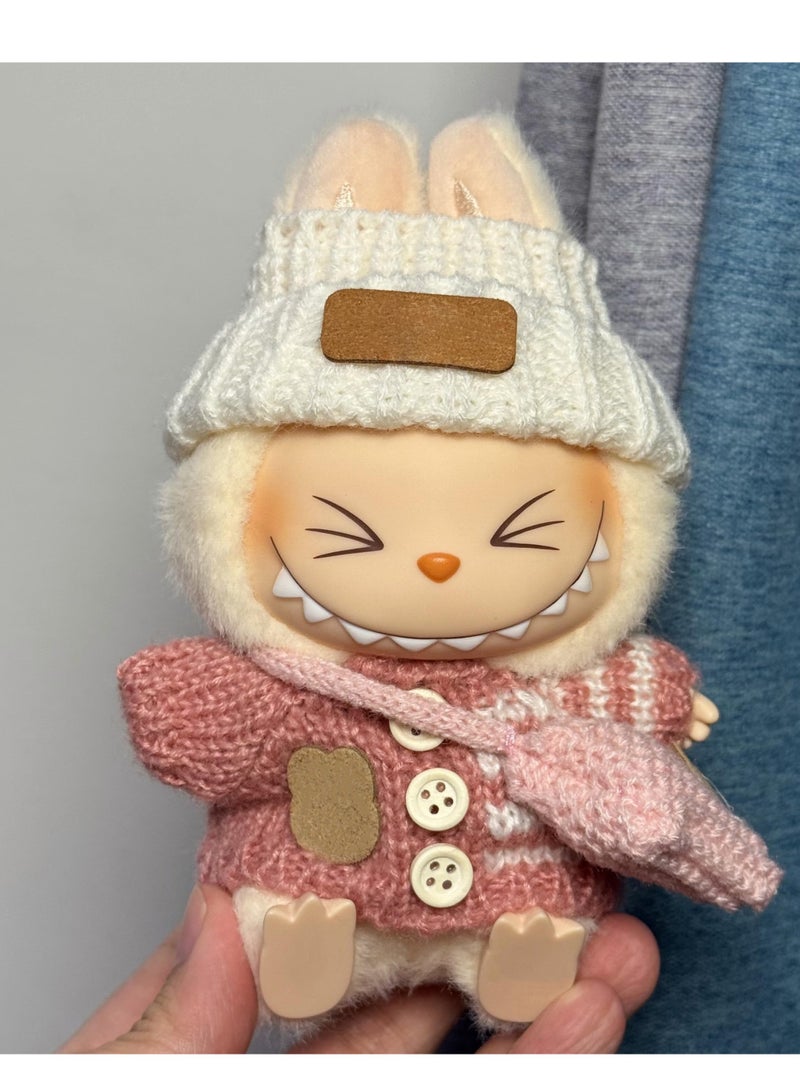 Stylish Clothes for Doll(NO Doll) - Handcrafted Crochet 3-Piece Set for 17cm Doll, Premium Outfit with Accessories  - Image 3