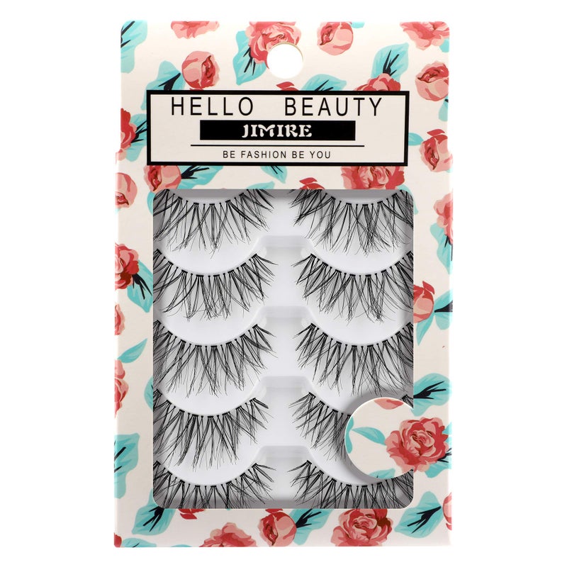 JIMIRE False Eyelashes Multipack False Eyelashes Glam 614 False Lashes - Image 1