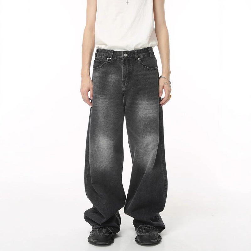 Unisex Classic Denim Jeans Loose Fit Daily Outdoor Wear - Image 2