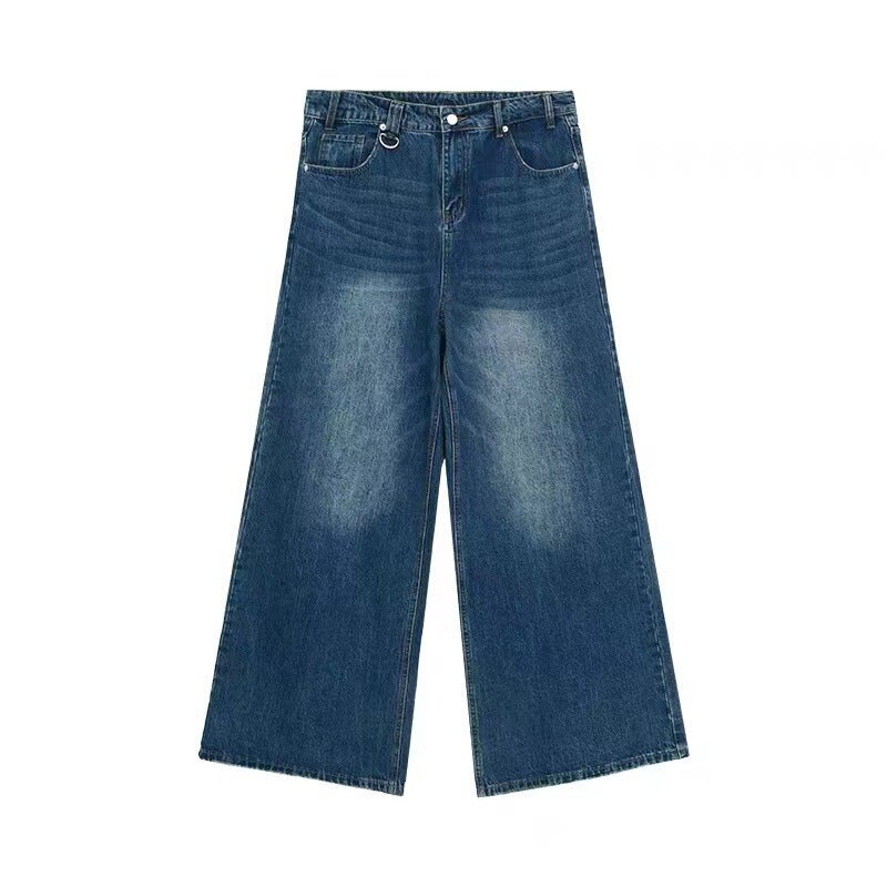 Unisex Classic Denim Jeans Loose Fit Daily Outdoor Wear - Image 1