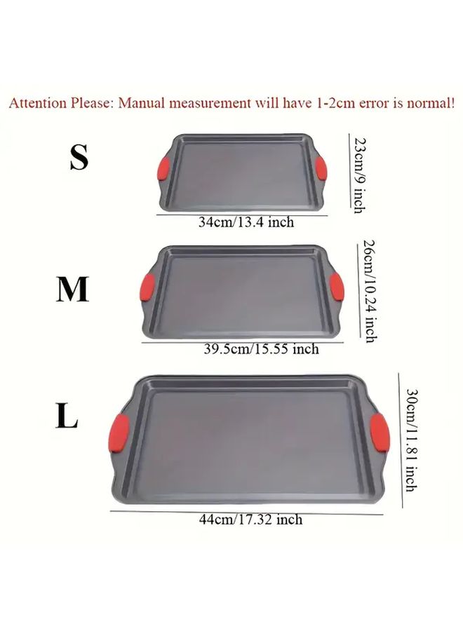 Baking Tray With Silicone Handles For Bread Cakes And Cookies Heat Resistant Durable Non Electric Size S - Image 3