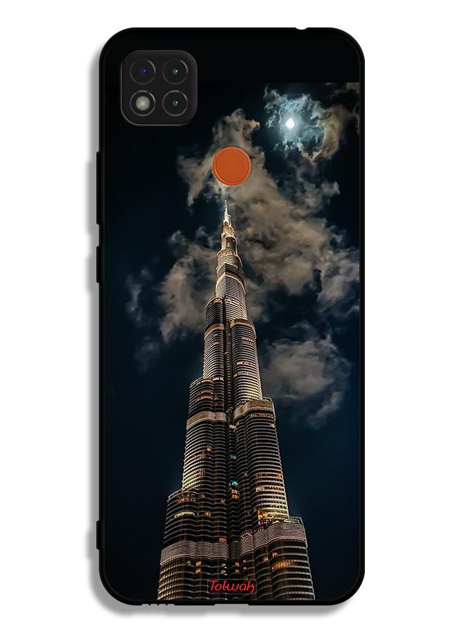 Tolwak Xiaomi Redmi 10A Protective Case Cover Burj Khalifa In Night - Image 2