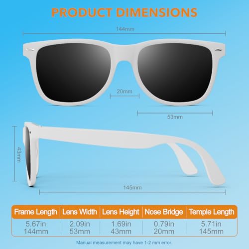 LINVO Polarized Sunglasses for Men Women Driving Sun glasses Shades 80's Retro Style Design Square - Image 5
