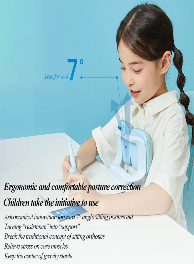 tenwin Sitting Posture Corrector for Child Reading and Writing Bracket Myopia Protector Trainer Adjustable Height and Soft Pad Supportive Eyesight with Nap Pillow Functions Suitable for Adult - Image 3