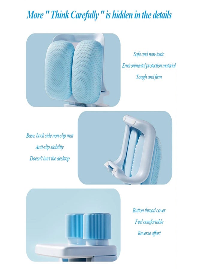 tenwin Sitting Posture Corrector for Child Reading and Writing Bracket Myopia Protector Trainer Adjustable Height and Soft Pad Supportive Eyesight with Nap Pillow Functions Suitable for Adult - Image 4