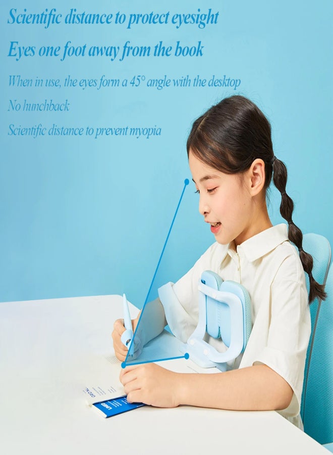 tenwin Sitting Posture Corrector for Child Reading and Writing Bracket Myopia Protector Trainer Adjustable Height and Soft Pad Supportive Eyesight with Nap Pillow Functions Suitable for Adult - Image 2