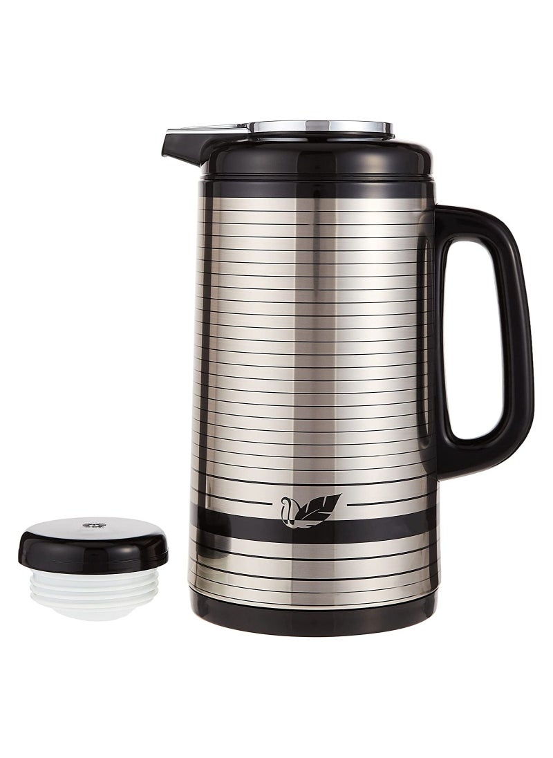 Peacock - Vacuum Flask Made in Japan Thermos 1.0 Ltr Black - Image 1