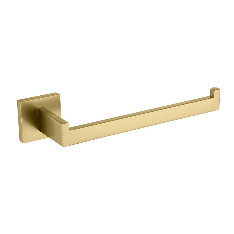 TASTOS Premium Stainless Steel Hand Towel Holder  Square Hand Towel Ring Heavy Duty Wall Mounted Modern Hand Towel Bar for Bathroom Kitchen  Brushed Gold - Image 1
