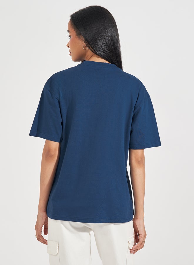 Styli Styli Oversized Embossed Print Cotton Jersey T-Shirt - Image 4