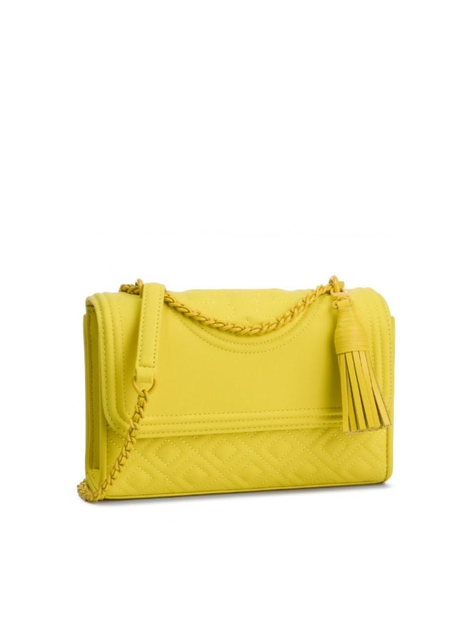 Tory Burch Fleming Small Mate Convertible Yellow Orchid - Image 3