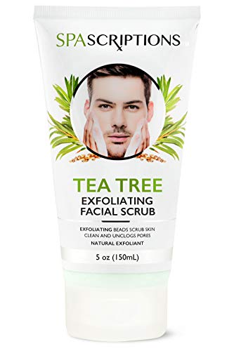 spascriptions Face Exfoliating Scrub Turmeric, Tea Tree, Hyaluronic Acid & Sugar Face Wash - 5 Oz (Tea Tree) - Image 1