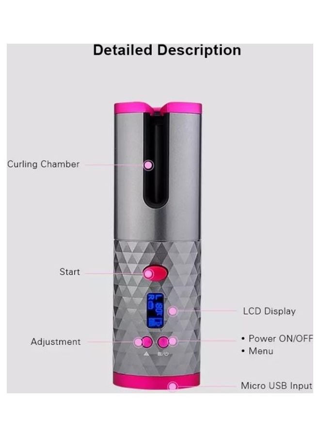 NIBEMINENT USB Charging Automatic Hair Curler White - Image 3