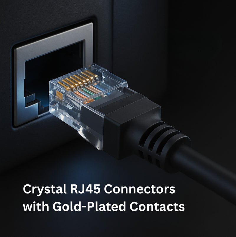 COMPIX Ethernet Cable Cat6 5M, High-Speed 1000Mbps 250MHz Double Shielded LAN Cable, Silver-Plated & Fluke-Tested, Supports PC, PS5/PS4, Smart TV, Router, Modem, Hub, Switch, Laptop, Gaming Accessories - Image 4