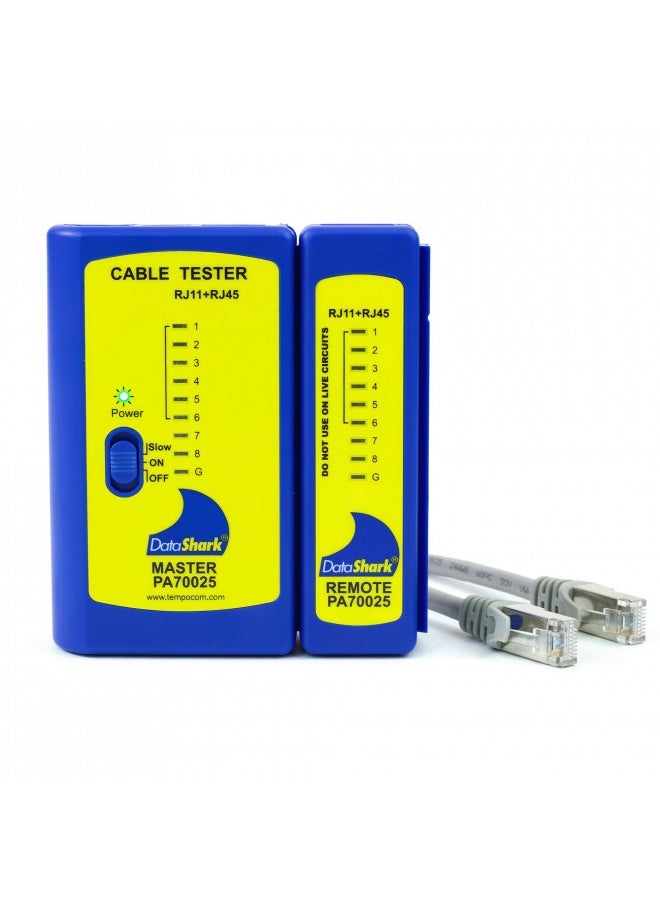 TEMPO DataShark PA70025 Network Cable Tester | Cable Mapper, Check Continuity | LAN (RJ45) & Telephone (RJ11 RJ12 RJ14) | Test Patch Cords or Installed Cable Runs  - Image 2