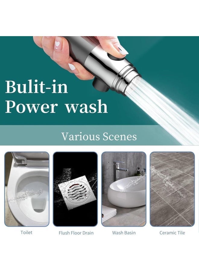 LBMT Filtered Shower Head, 2026 NEW Ion Drops Shower Head with 59in Hose/Bracket, Adjustable Filtered Showerhead with 5 Filter Replacements, Built-in Flash Mode for Bathroom Cleaning - Image 4