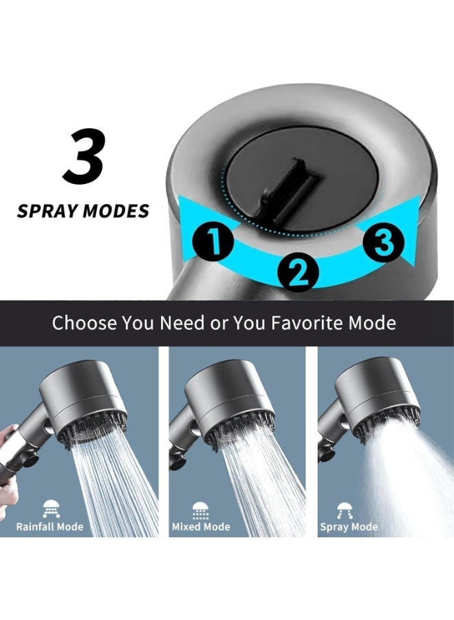 LBMT Filtered Shower Head, 2026 NEW Ion Drops Shower Head with 59in Hose/Bracket, Adjustable Filtered Showerhead with 5 Filter Replacements, Built-in Flash Mode for Bathroom Cleaning - Image 3