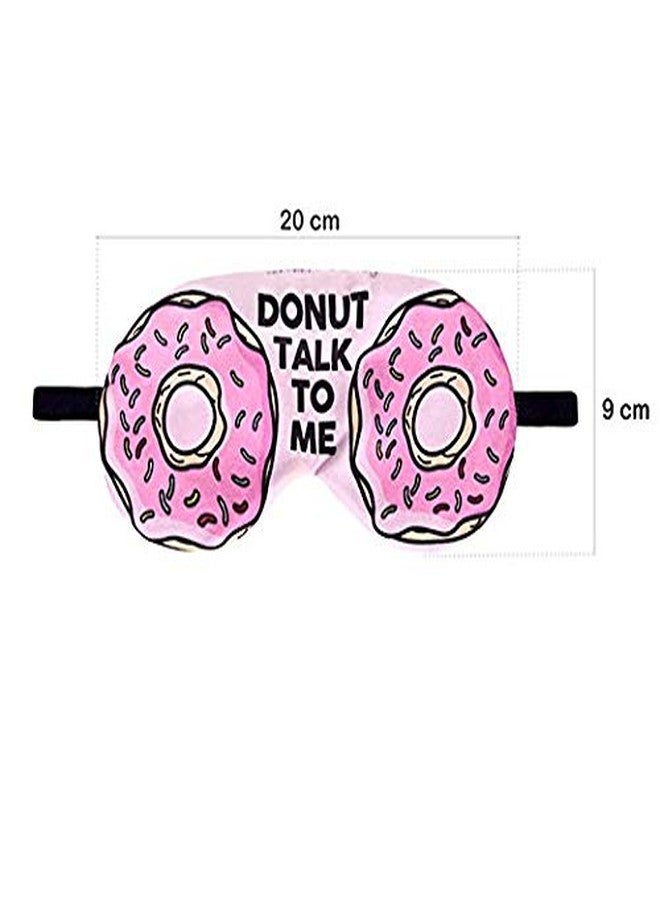 Awestuffs Cotton Blend Air Sleep Mask With 3D Printing Cute Cartoon Pattern, Best Sleeping Eye Cover For Travel, Nap, Meditation, Blindfold With Adjustable Strap For Men, Women Or Kids (Donuts),Pink - Image 3