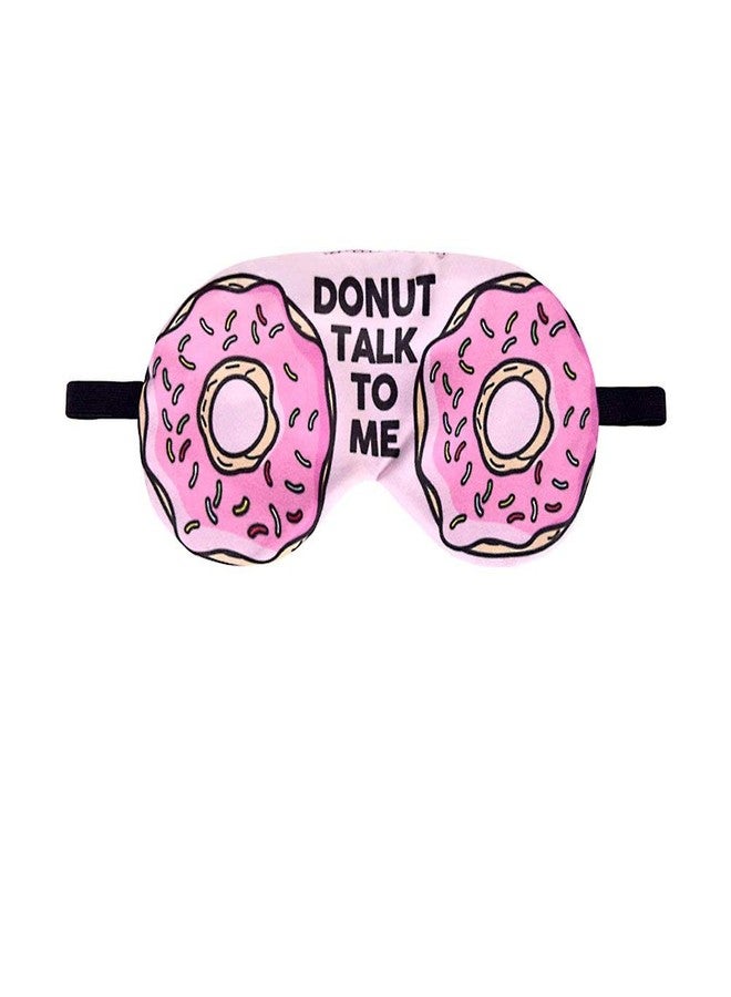 Awestuffs Cotton Blend Air Sleep Mask With 3D Printing Cute Cartoon Pattern, Best Sleeping Eye Cover For Travel, Nap, Meditation, Blindfold With Adjustable Strap For Men, Women Or Kids (Donuts),Pink - Image 1