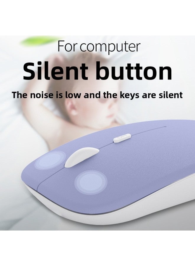 Direct Single Bluetooth High Color Value Morandi Girls Portable Mute Mouse Tablet-Color:Rechargeable Version Single Bluetooth Lemon Yellow Bare Metal - Image 4