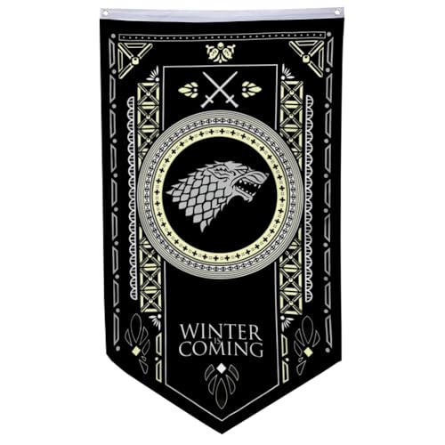 2but House Stark, Targaryen, Lannister Classic Flag Swallowtail Pennant banner 30x50inch Man Cave (I) - Image 1