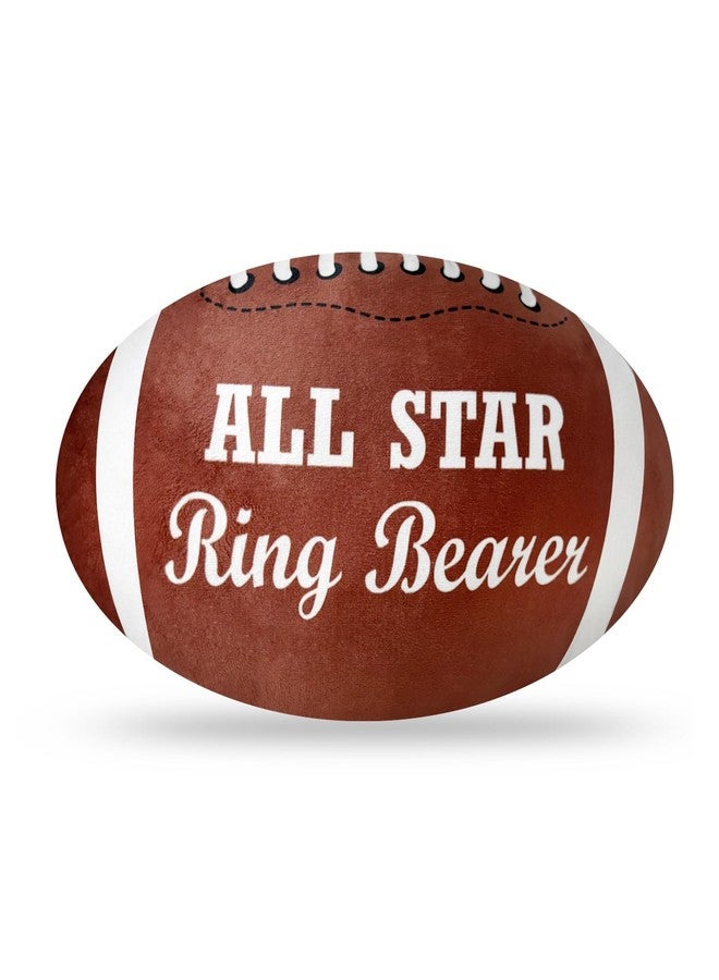 COSLANLEE All Star Ring Bearer Gifts, 12 Inch Plush Stuffed Fluffy Football-Thank You Wedding Gift-Will You Be Our Ring Bearer Favor Wedding Party Proposal Accessory - Image 1
