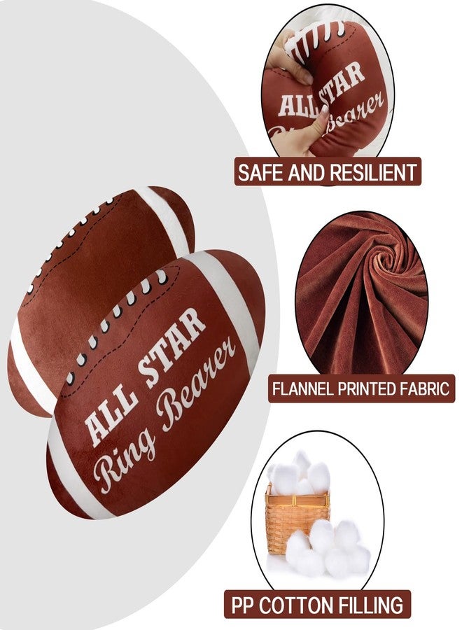 COSLANLEE All Star Ring Bearer Gifts, 12 Inch Plush Stuffed Fluffy Football-Thank You Wedding Gift-Will You Be Our Ring Bearer Favor Wedding Party Proposal Accessory - Image 4