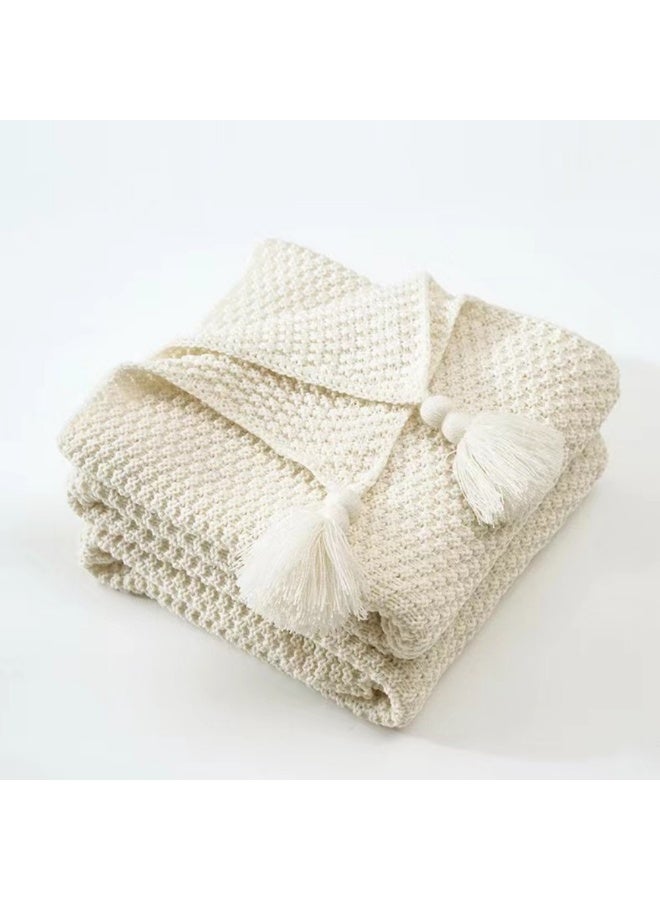 Tassel Design Warm Blanket for Sofa Couch Bed and Living Room ，130x170cm - Image 5
