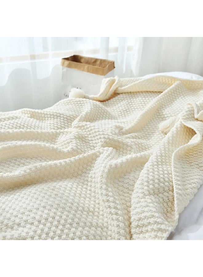 Tassel Design Warm Blanket for Sofa Couch Bed and Living Room ，130x170cm - Image 3