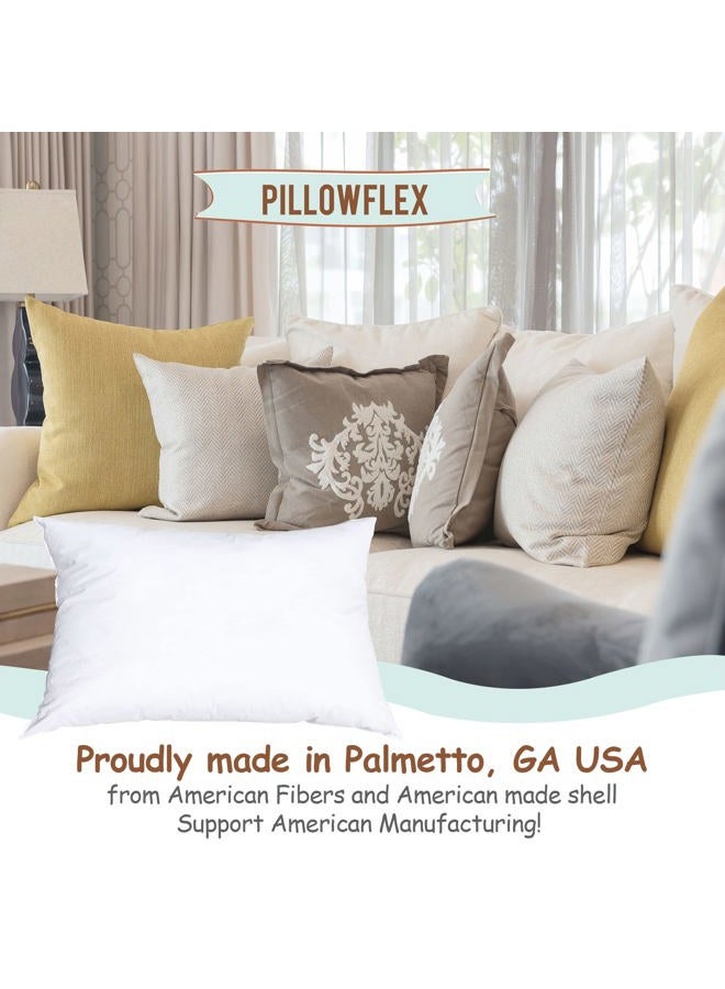 PILLOWFLEX Synthetic Down Insert - 14x22 Lumbar Alternative for Sham - Back, Travel Size, Neck Support - Polyester Decorative Form - Image 5