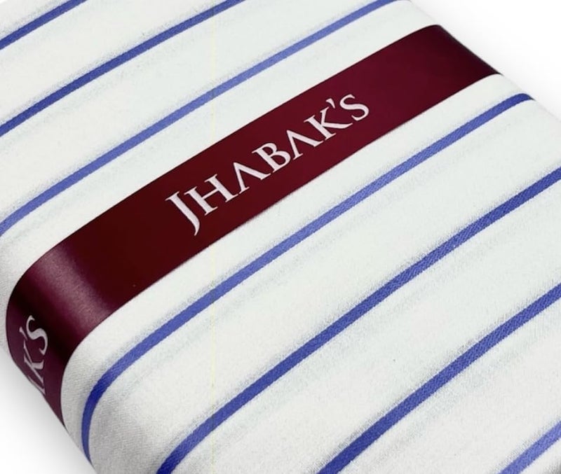 JHABAK'S Unstitched Premium Strip Cotton Blend Shirt & Trouser Fabric - 2.35 m Shirt Cloth - 1.30 m Pant Piece - Image 5