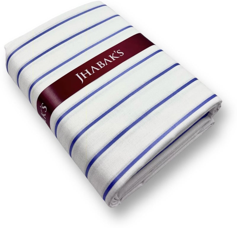 JHABAK'S Unstitched Premium Strip Cotton Blend Shirt & Trouser Fabric - 2.35 m Shirt Cloth - 1.30 m Pant Piece - Image 4