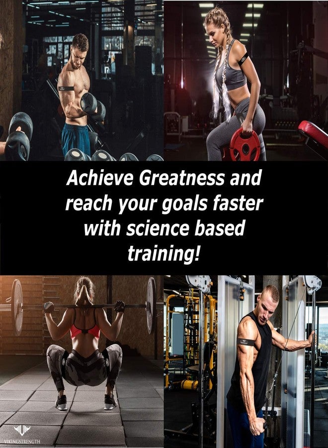 Vikingstrength Blood Resistance Bands - Adjustable Occlusion Straps for Arms and Legs for Fitness and Bodybuilding, Muscles Without Lifting Heavy Weights, Included Wrist Band + V-Strength Workout App - Image 2