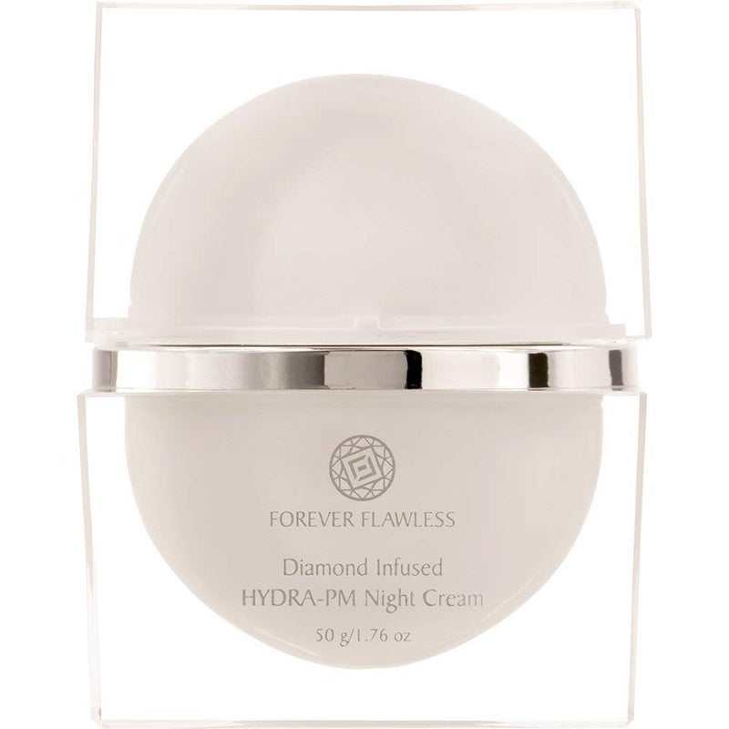 Forever Flawless HYDRAPM Night Cream  Infused with Vitamins and 100 Natural Diamond Powder  AntiAging AntiWrinkle Face Cream for Men and Women  White Diamond Collection FF15 176 oz