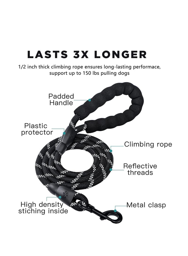 KASTWAVE Strong Dog Leash with Comfortable Padded Handle and Highly Reflective Threads for Medium and Large Dogs - Image 2
