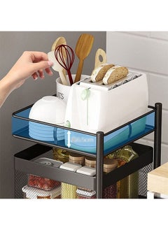 RollsTimi  5 Tier 360° Square Rotating Storage Rack For Kitchen,Multifunctional Household Kitchen Vegetable Storage Rack,Fruit Basket For Bedroom,Bathroom,Office Storage  - Image 5