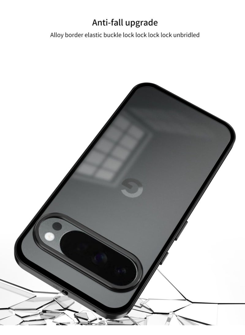 general Case Compatible with Google Pixel 10 Pro XL Case, Aluminium Alloy Metal Frame Matte Frosted Translucent Back Cover Anti-Drop Shockproof Protective Shell Cover - Image 5