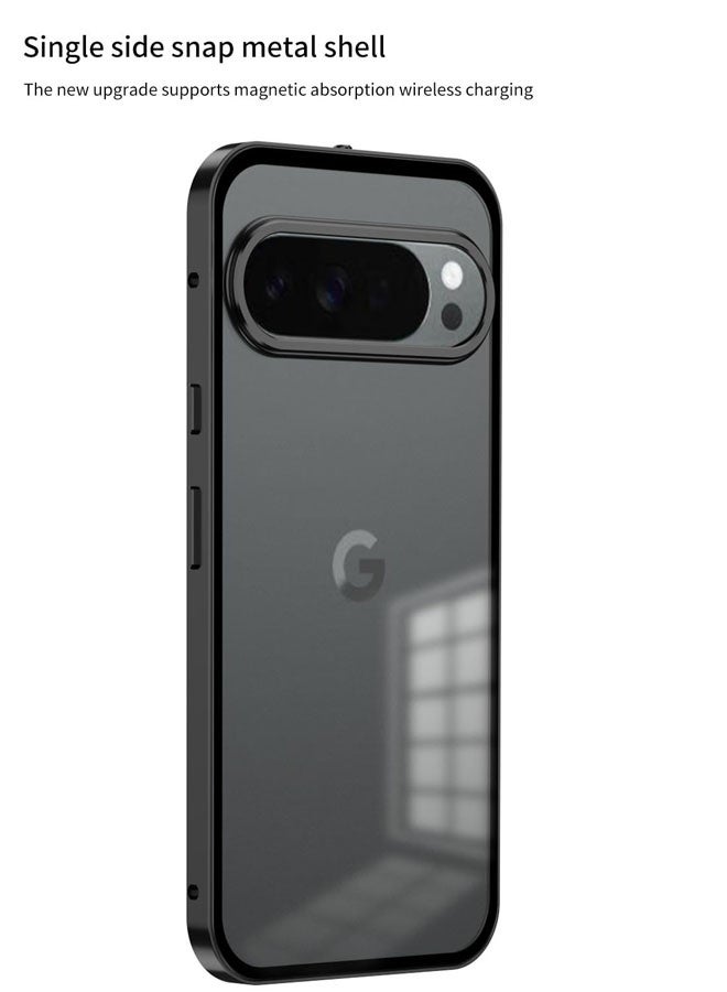 general Case Compatible with Google Pixel 10 Pro XL Case, Aluminium Alloy Metal Frame Matte Frosted Translucent Back Cover Anti-Drop Shockproof Protective Shell Cover - Image 2