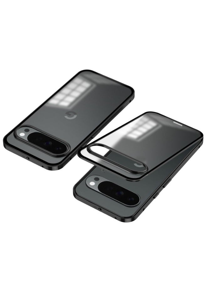 general Case Compatible with Google Pixel 10 Pro XL Case, Aluminium Alloy Metal Frame Matte Frosted Translucent Back Cover Anti-Drop Shockproof Protective Shell Cover - Image 1