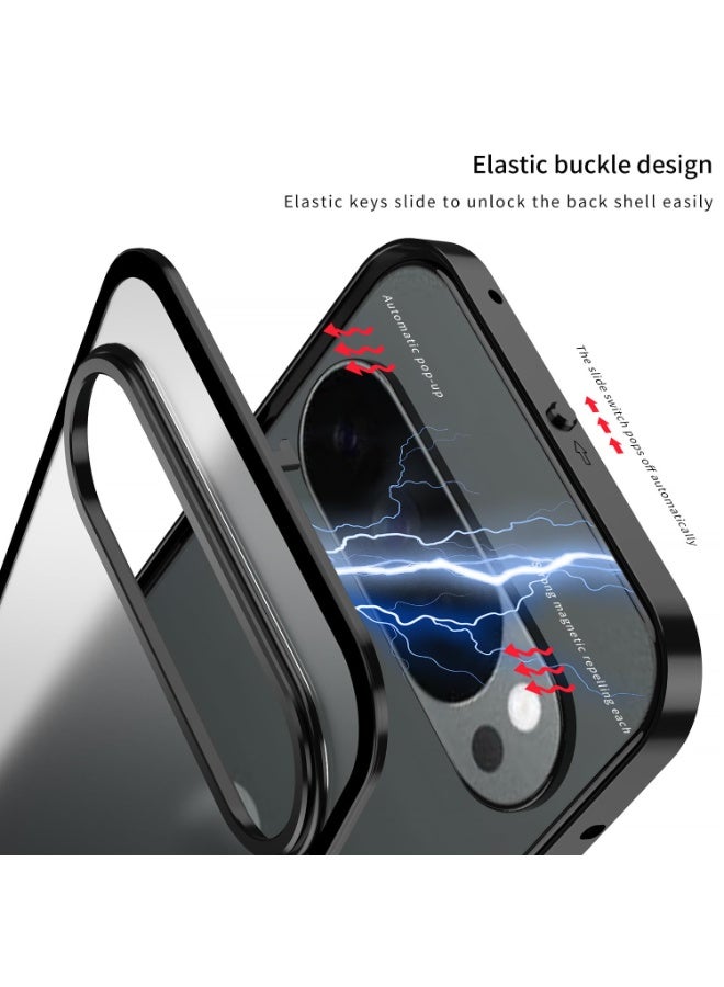 general Case Compatible with Google Pixel 10 Pro XL Case, Aluminium Alloy Metal Frame Matte Frosted Translucent Back Cover Anti-Drop Shockproof Protective Shell Cover - Image 4