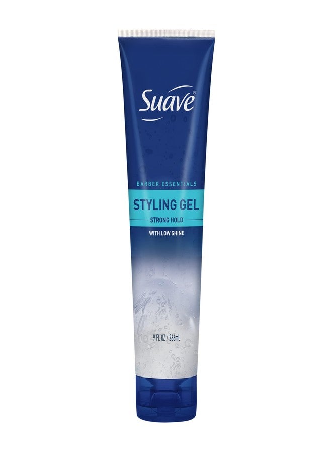 Suave Barber Essentials Styling Gel for Men, Strong Hold and Low Shine, No Flakes, Barber-Quality Results, 9 oz - Image 1