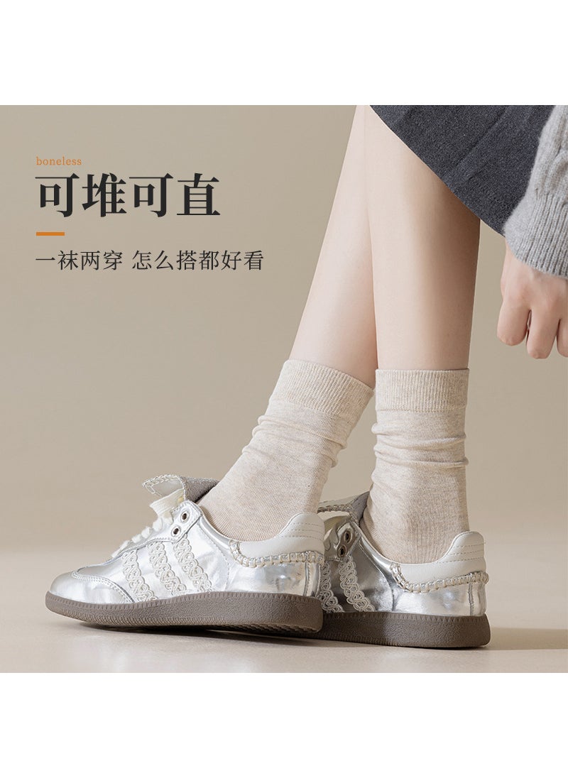 Generic - Cotton Socks Women Autumn Anti-Odor Mid-Calf oats - Image 1