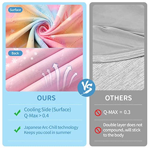 SALIMAH Cooling Blanket for Hot Sleepers,Glow in The Dark Blanket Unicorns Gifts for Girls,Girls Toys for 1-10 Year Old Girl Gifts,Q-Max>0.4 Arc-Chill Cooling Fiber,Soft Blankets for Boy Girl,50x60In - Image 5