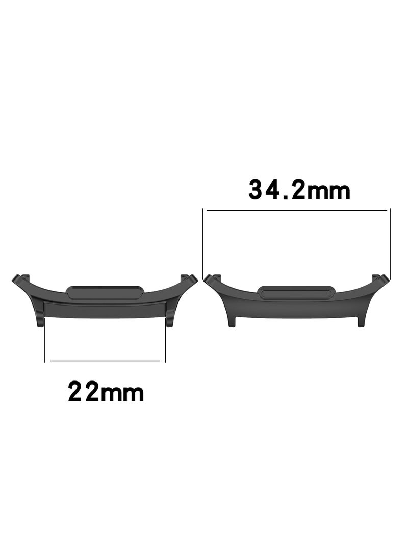 Generic - 1pair Connectors for Samsung Galaxy Watch Ultra 47mm Connector 22mm Watch Band Metal Stainless Steel Connection Adapter for Galaxy Watch Ultra Band Accessories (Black) - Image 1