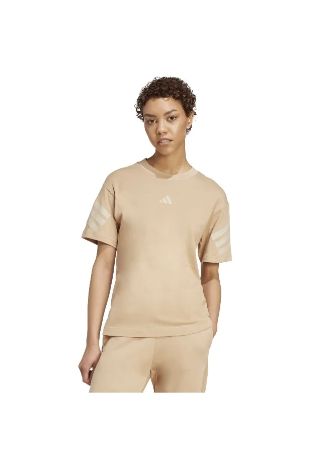 Adidas Adidas W Fi 3S Tee Brown T-Shirt (Short Sleeve) T-Shirts For Women