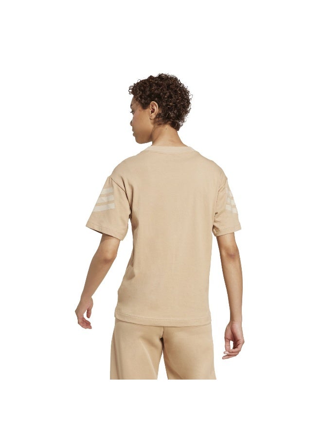 Adidas W Fi 3S Tee Brown Training T-Shirts For Women XS - Image 3
