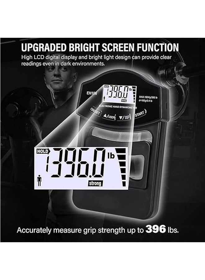 جنرال - قبضة قوة تستر ، 180KG الرقمية اليد دينامومتر قبضة Ergometer USB شاشة LCD قبضة دينامومتر - Image 1