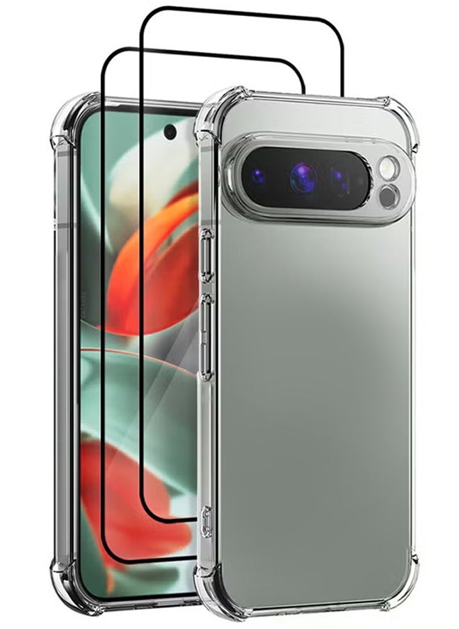 CATANES (for Google Pixel 9 Pro XL) 3 Packs TPU Case and 2 Screen Protectors Shockproof Soft TPU Bumper and Hard PC Back Case Anti-Scratch,Drop Protection,Slim Fit Gorilla Case Cover  - Image 2