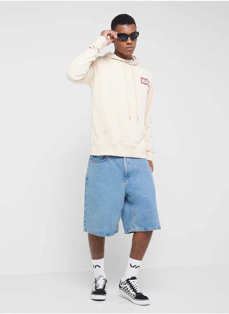 مارفل Marvel Men'S Oversized Pullover Hoodie